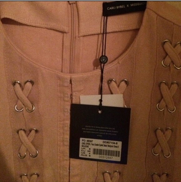 Missguided Carli Bybel Faux Suede Bodycon Dress - Picture 4 of 4